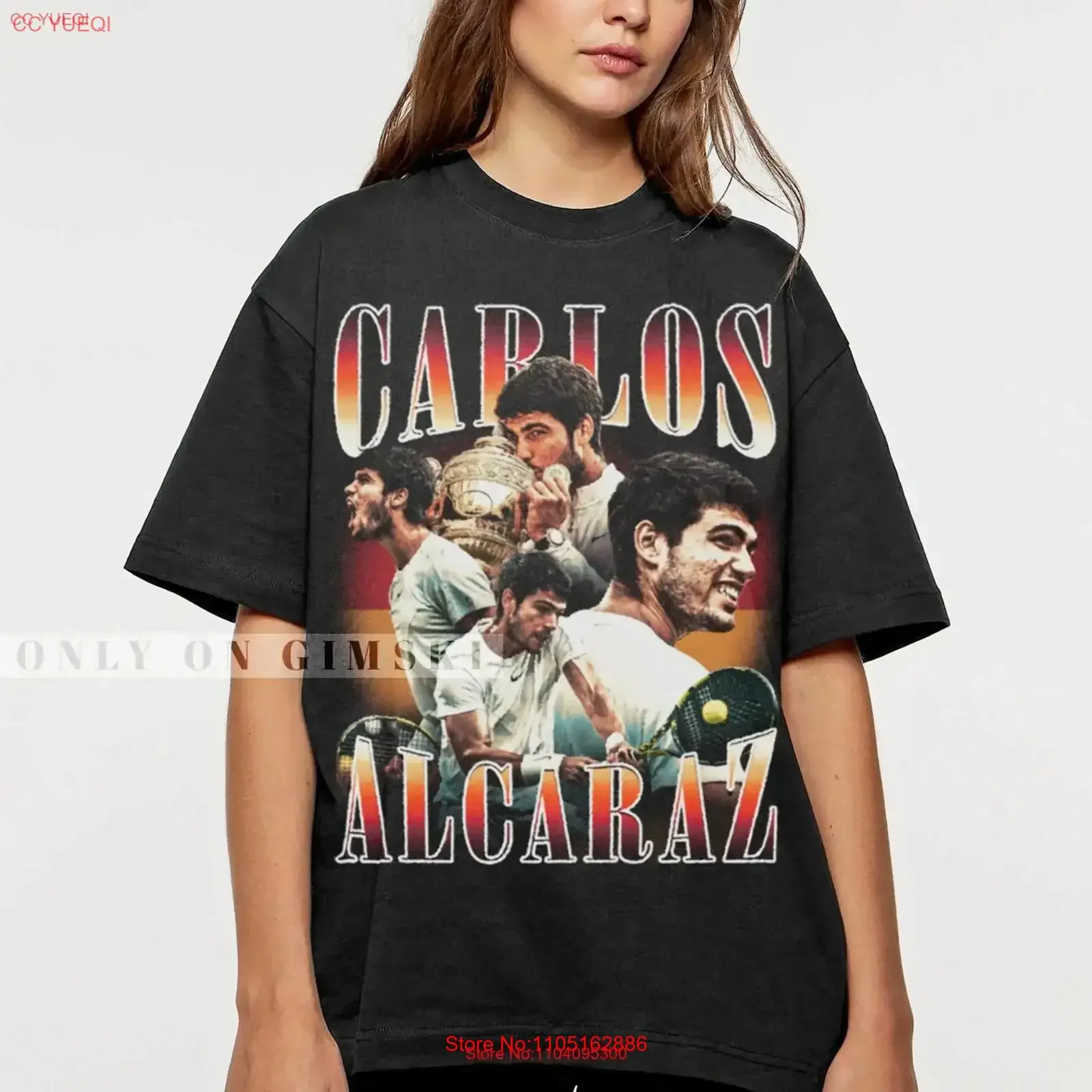 Carlos Alcaraz T Shirt Vintage Bootleg SweaT For Women and Man GSK37 vintage Washed Soft fashion Versatile