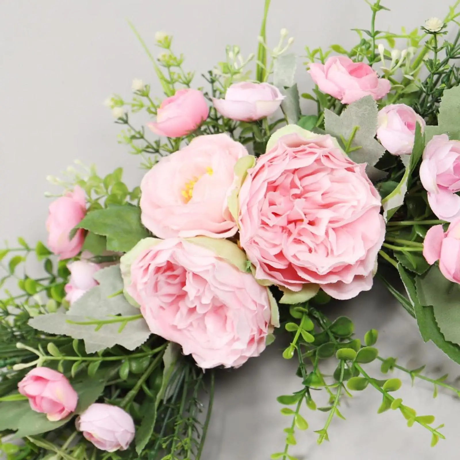 Wedding Arch Flowers Artificial Floral Swag for Lintel Peony Flower Swag for Indoor/Outdoor Valentine's Day Garden Ceremony