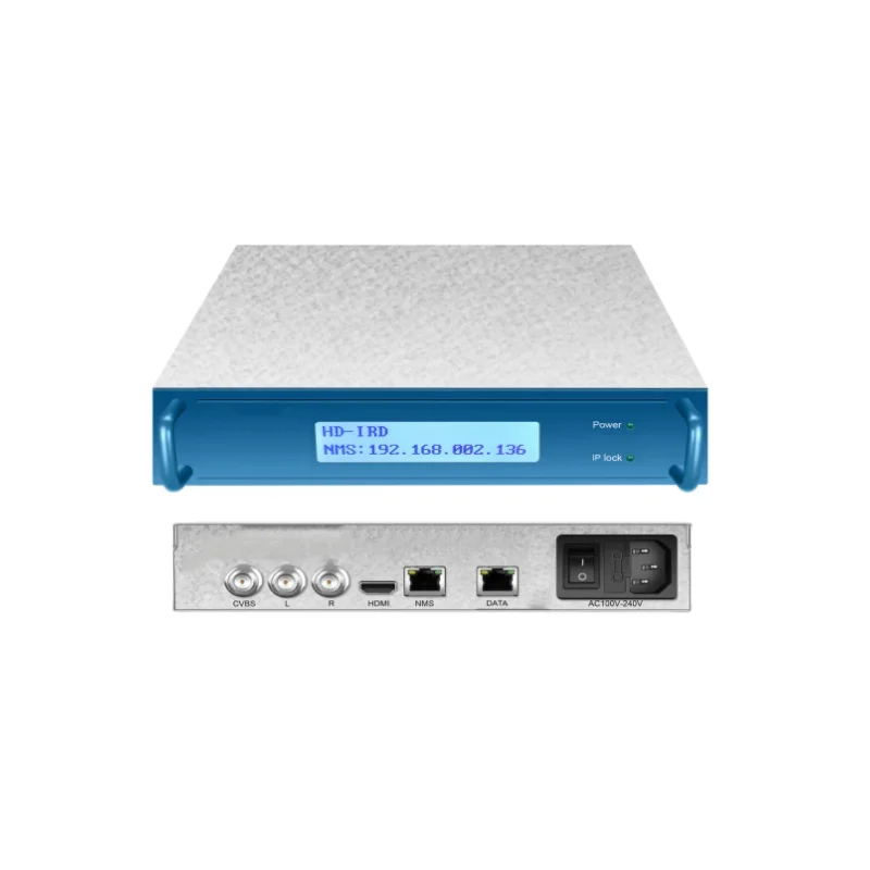 Network IRD Decoder with SRT/HLS/HTTP/HTTPS/RTMP/UDP MEPG2 H.264 H.265 IP to HD MI/CVBS Decoder