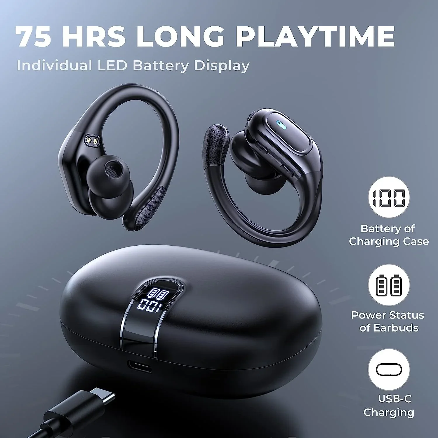 

GDLYL 2026 НОВЫЕ беспроводные Bluetooth 5,4 наушники TWS Hi-Fi стерео беспроводные наушники геймерская гарнитура с шумоподавлением спортивные наушники