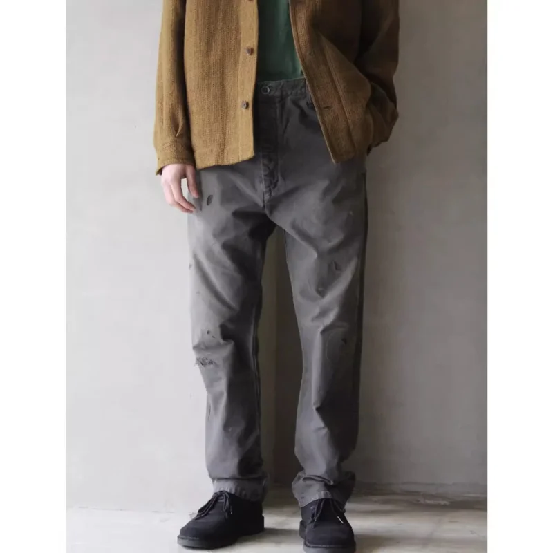 VISVIM TRAVAILLER BRACES PANTS Destroyed distressed overalls