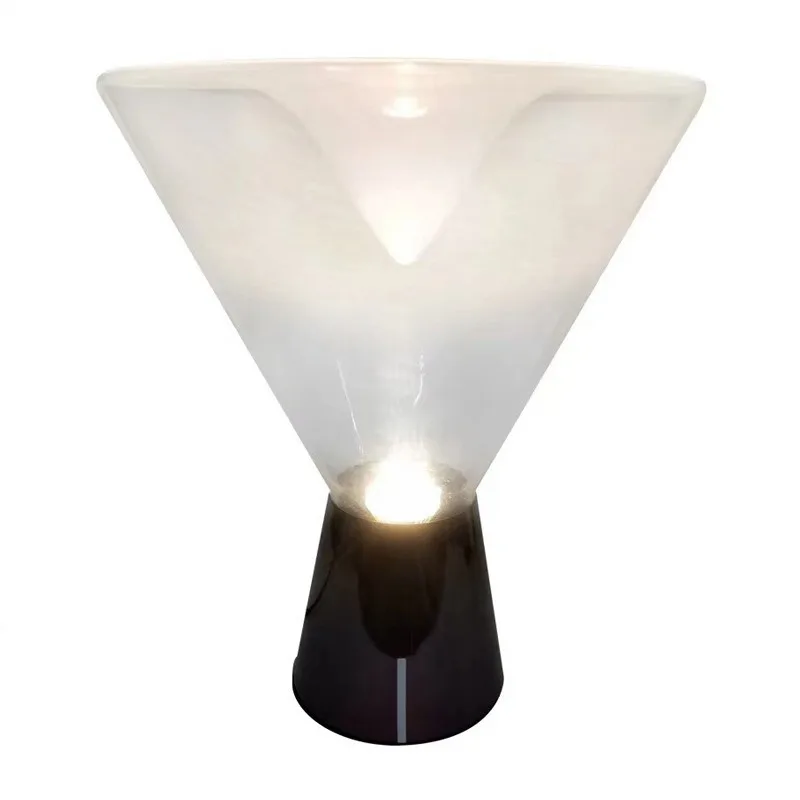 Nordic postmodern glass table lamp simple creative hotel decoration model room living room bedroom bedside lamp