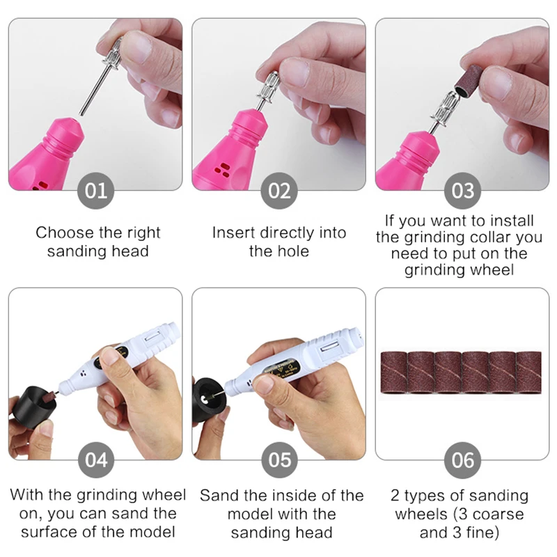 for DIY Model Moulds Groove 3D Printer DIY Accessories Mini handhold Sander Grinder Tool Machine Model Sander Pen Type Polisher