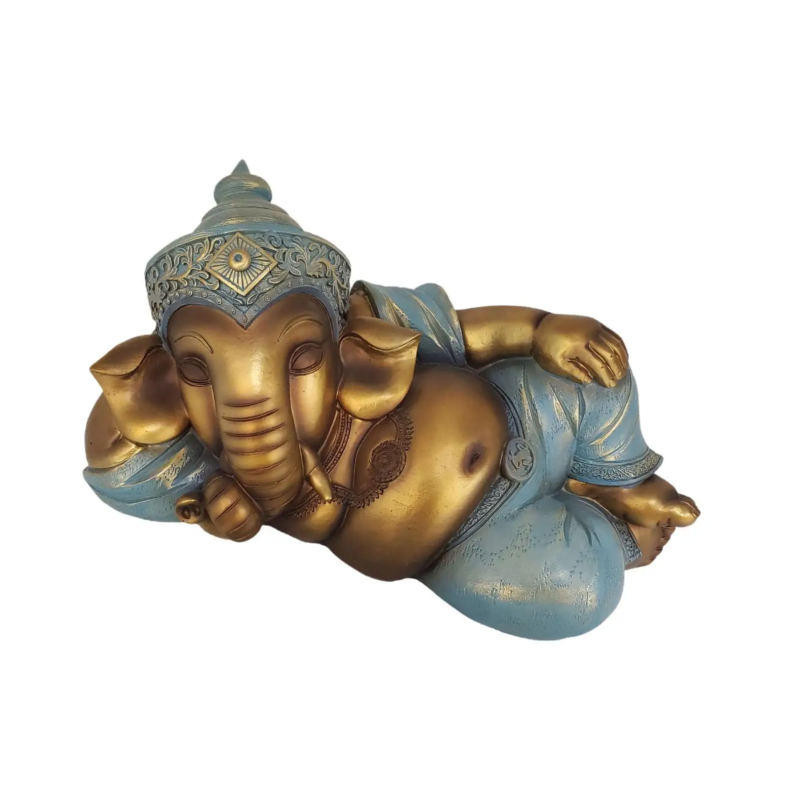 Ganesh Statue Art Crafts Garden Decor Collectible Elephant Buddha Figurine for Outdoor Landscaping Office Garden Porch Balcony