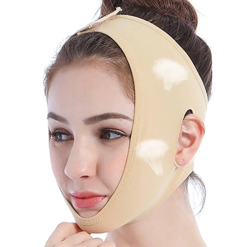 Bandage amincissant réutilisable pour le visage pour femmes, ligne en V, outils de ruisseau facial, soins de beauté, ceinture de joue, massage du visage, sangle vers le haut, Y3U0