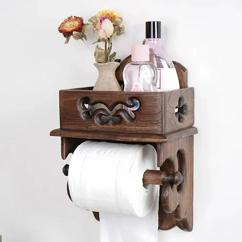 

Nordic Tissue Boxes Ligneous Roll Toilet Paper Case Portable Organization and Storage Rectangular House Accessorie Interior