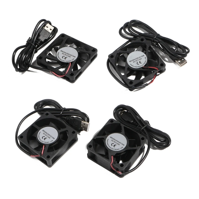 60mm USB Brushless Cooling Fan 5V Mini Quiet Computer Fan 6010 6015 6020 6025 Dropship