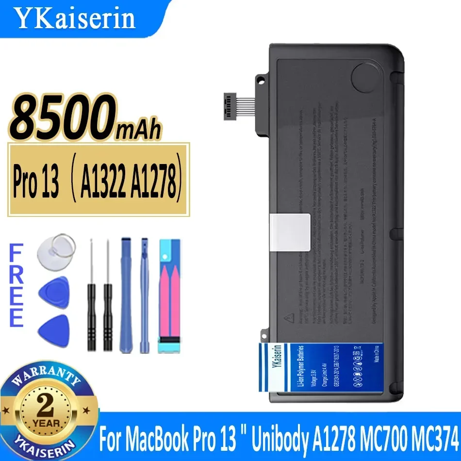 8500mAh YKaiserin Battery A1322 A1278 for MacBook Pro 13 