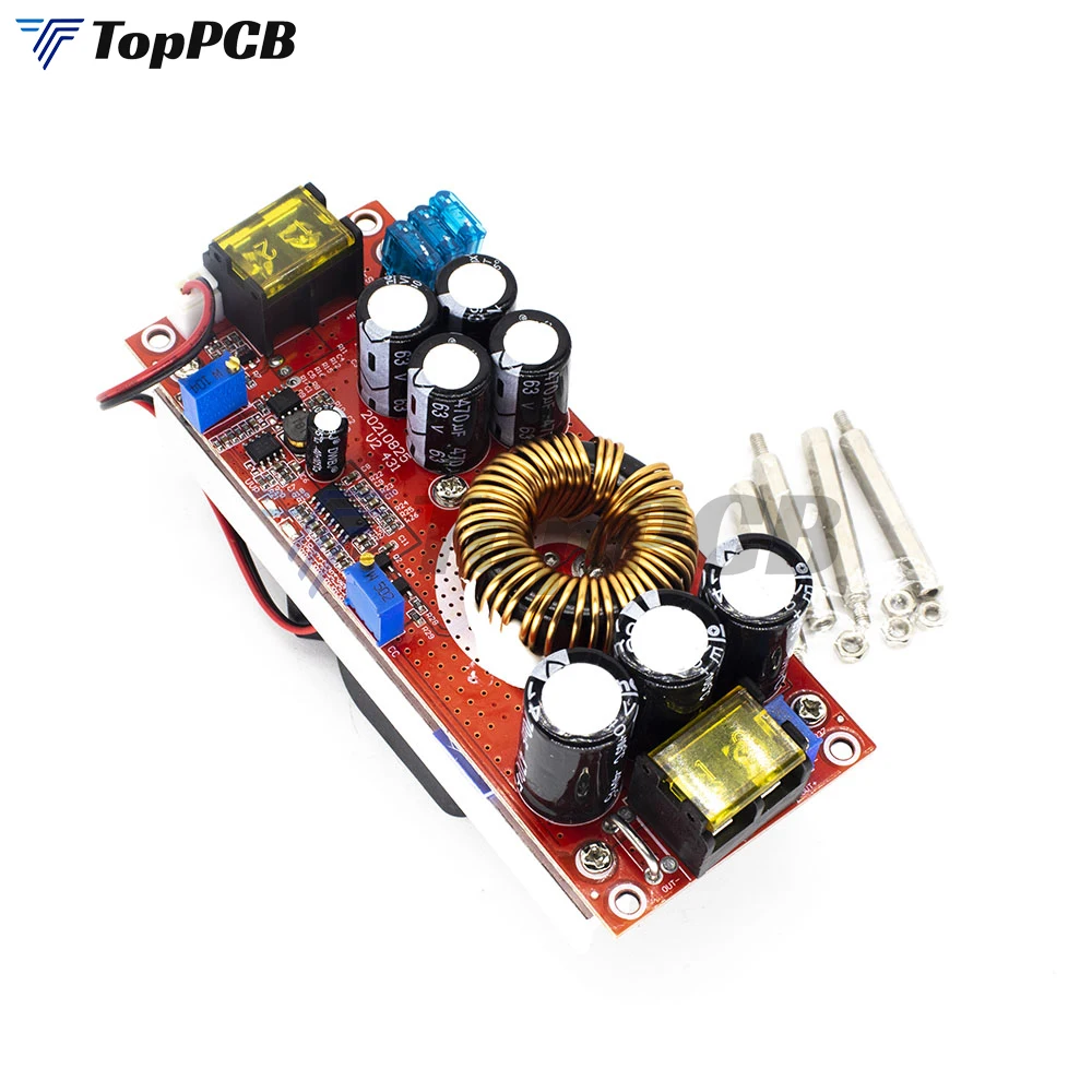 1500W 30A High Current Adjustable CV Power Supply Transformer 10-60V to 12-90V DC-DC Step Up Boost Converter Voltage Regulator