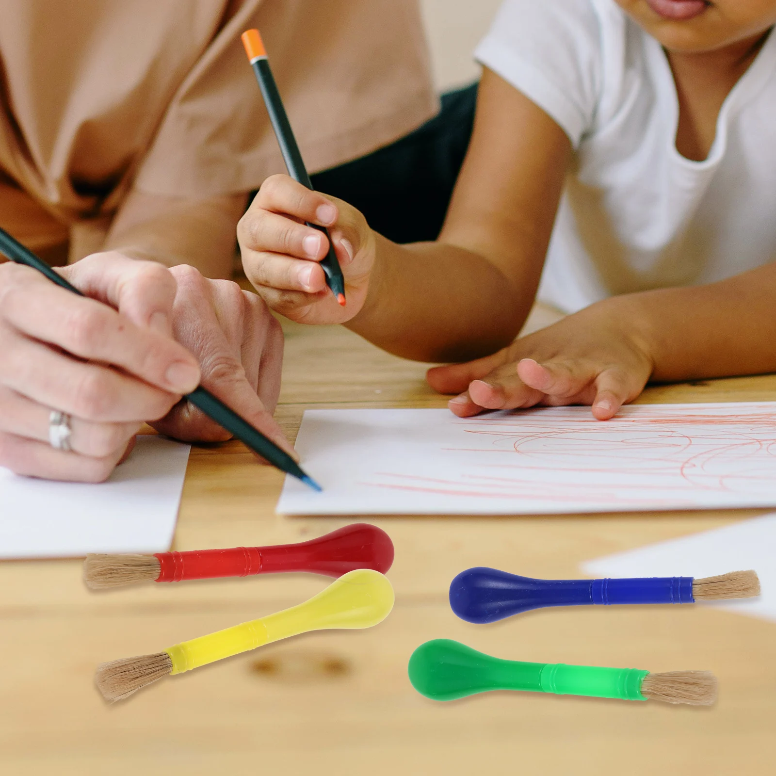 

4 Pcs Children's Drawing Pen Kids Paint Brush Brushes Other Art Supplies Small Plastic Painting Childs