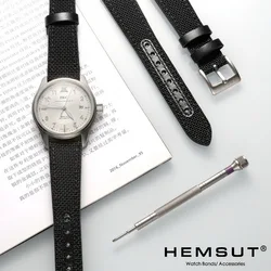 Hemsut-男性と女性のためのロックナイロンウォッチ,クイックリリースバンド,スポーツ,ミリタリー,20mm18mm22mm