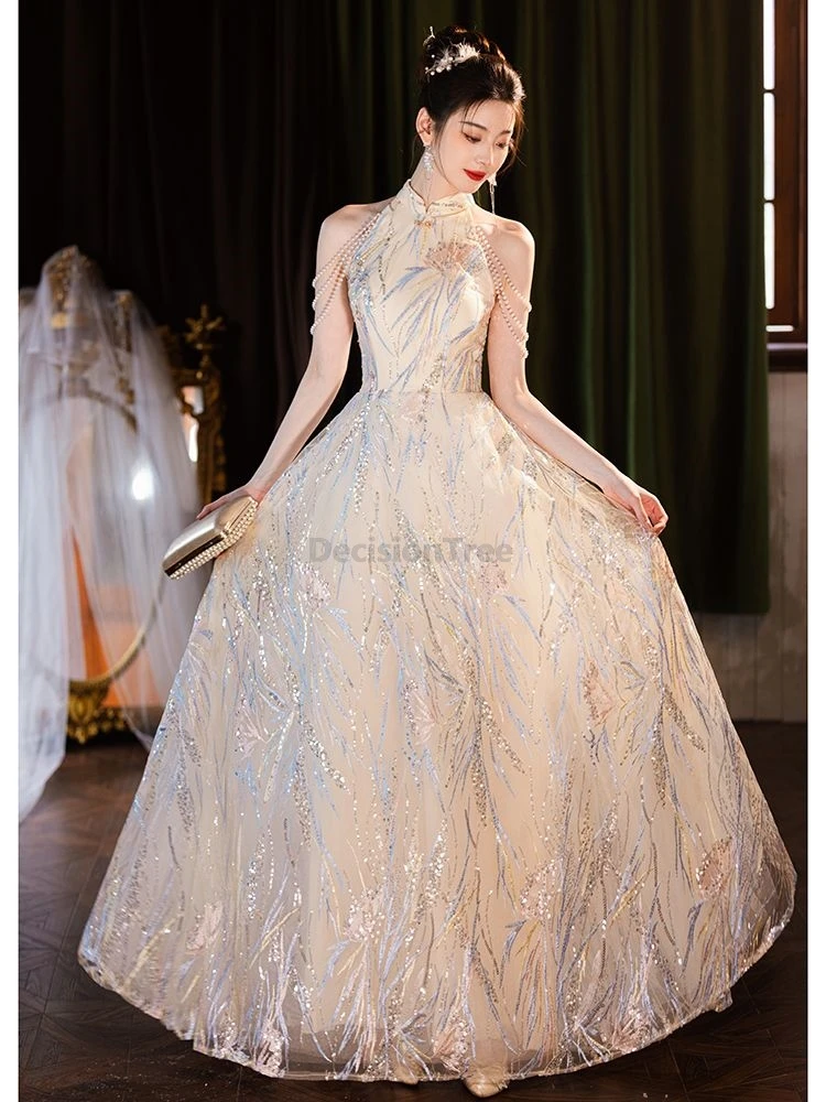 2026 grand banquet chinese style evening dress exquisite fairy bride toasting attire fashion design sense temperament cheongsam