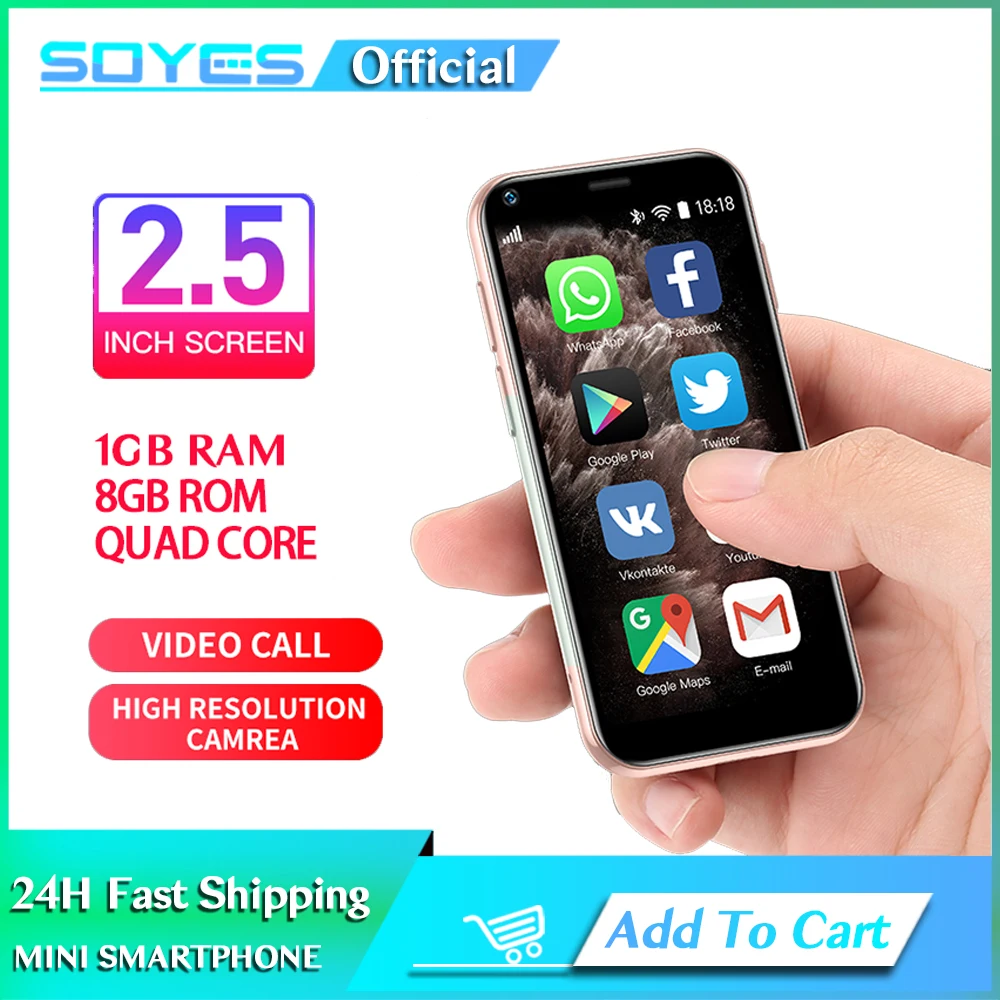 original soyes xs11 3g mini smartphone 1gb ram 8gb rom 25 mt6580a quad core android 60 1000mah 20mp pequeno cartao de telefone movel 01