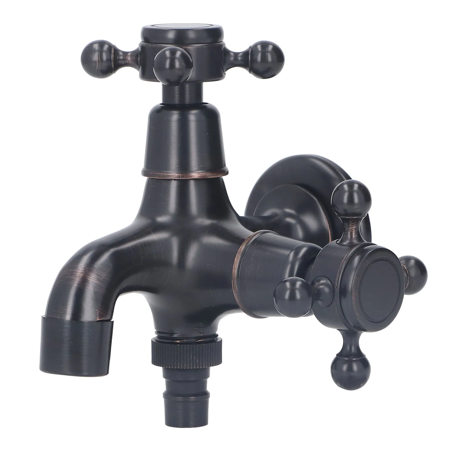 

Смеситель для раковины из чистой меди, настенный, в европейском ретро-стиле, для холодной и горячей воды, для дома, туалета, ванной комнаты