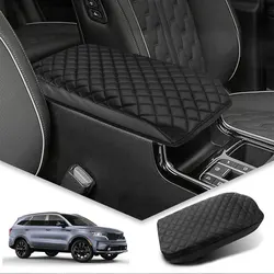 Car Leather Center Console Armrest Box Cover Protector Cushion Lid Waterproof For Kia Sorento MQ4 2021-2023 Interior Accessories