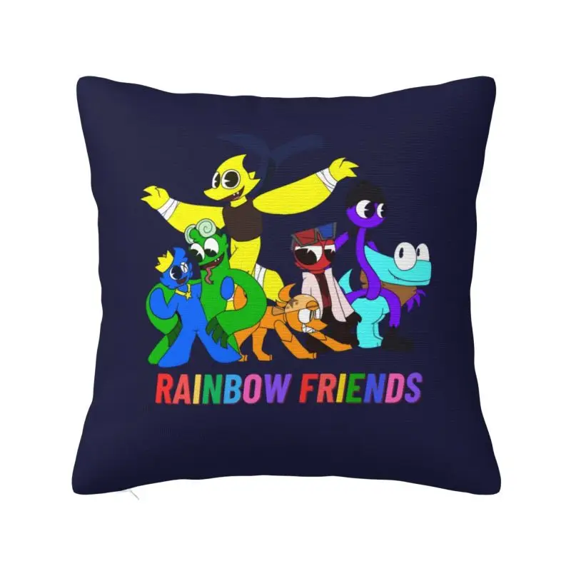 Custom Rainbows Friend Play Game Pillow Covers Cushion Cover Decoration Salon Square Pillowcase