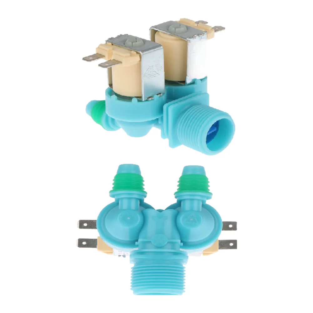 Water Solenoid Inlet Valve Dual Head for Appliance C-225 19-a01 Model Compatible with DC62-00311C 82x80x65mm ABS