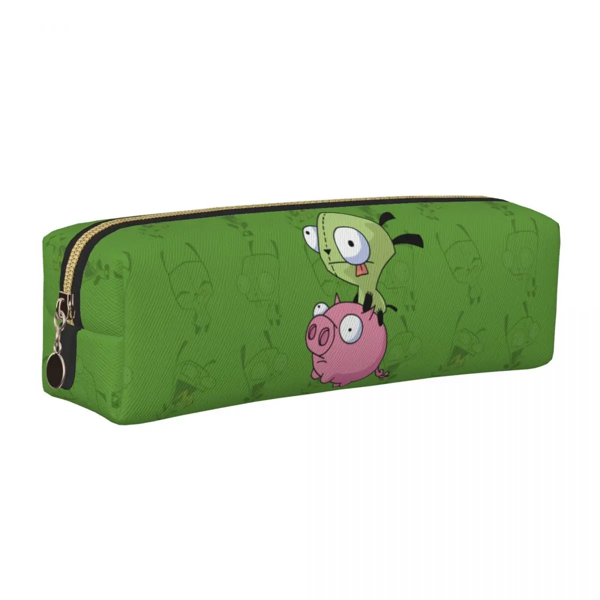 

Invader Zim Pencil Case Lovely Gir Riding Pig Pen Holder Bag Student Large Storage School Supplies Gifts Pencilcases