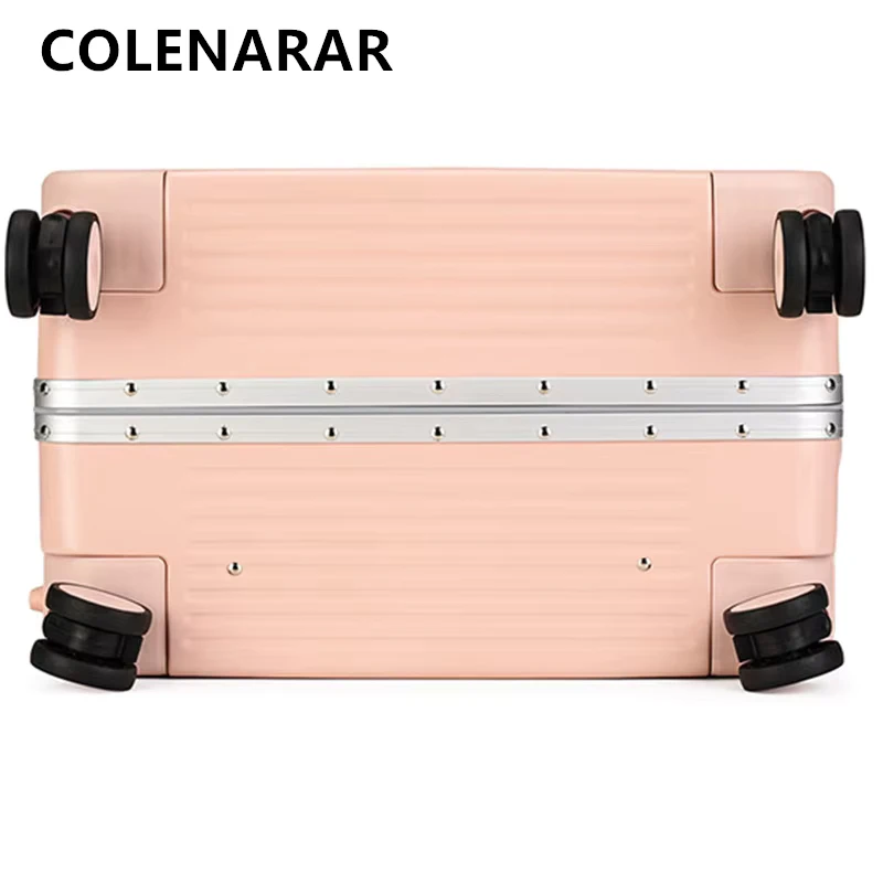 COLENARA Bolsa de viaje para equipaje Caja de embarque de 20 pulgadas ABS para hombre + cubierta de carrito para PC 22 "24" 26 "mujer con maleta con ruedas