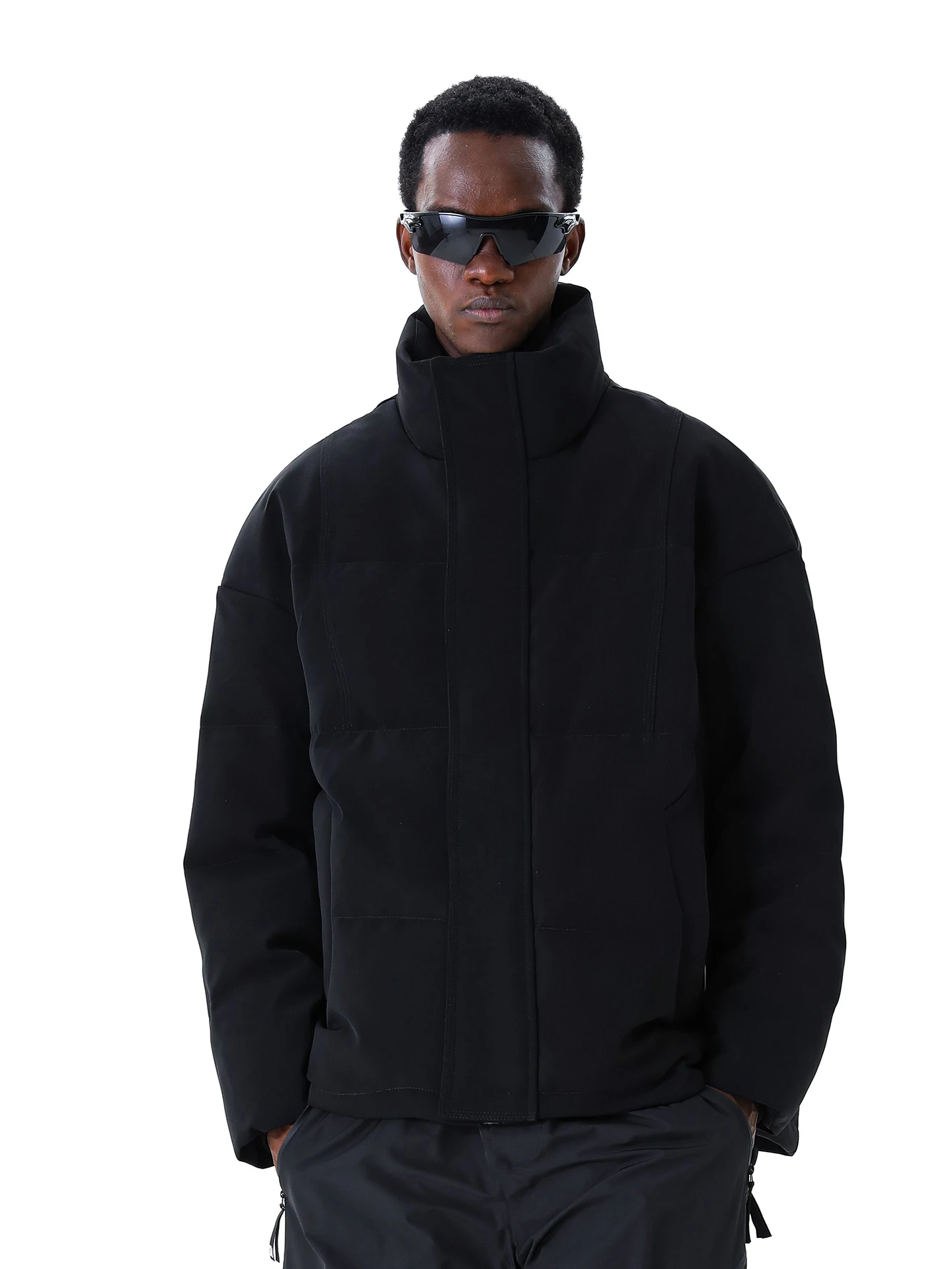 

MMOPTOP Men's down Jaet Thiened Warm Du down Bread Sle Coat Loose Fit Winter Outerwear Youth Faion Polyester Fiber