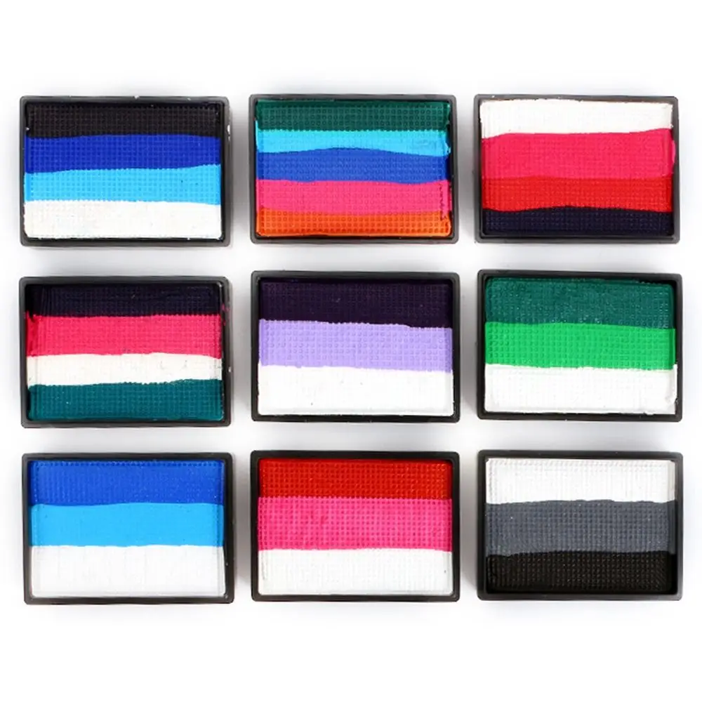 

Multicolour Body Face Painting Kit Waterproof Long Lasting Halloween Makeup Tool Tattoo Clown Face Painting Palette Cosplay