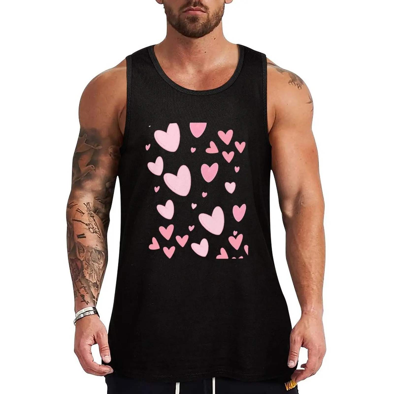 

Hearts Tank Top Utility Tank Top Workwear Casual Sleeveless Top