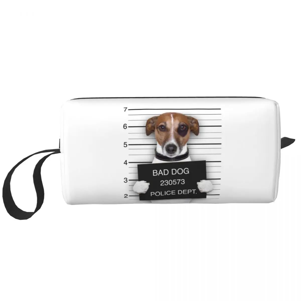 Kawaii Funny Bad Dog Jack Russell Terrier Travel Toiletry Bag Women Animal Cosmetic Makeup Organizer Beauty Storage Dopp Kit