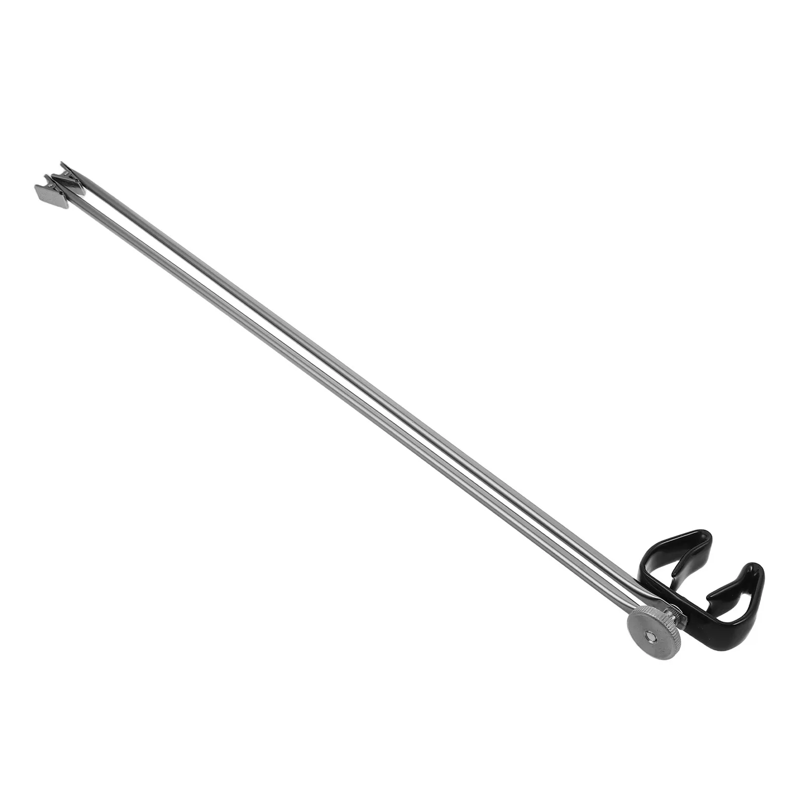 Flagpole Spreader Stainless Steel Adjustable V-Shaped Support Arms Floor Standing Bracket Non-Slip Clips for Ceremonial Flag