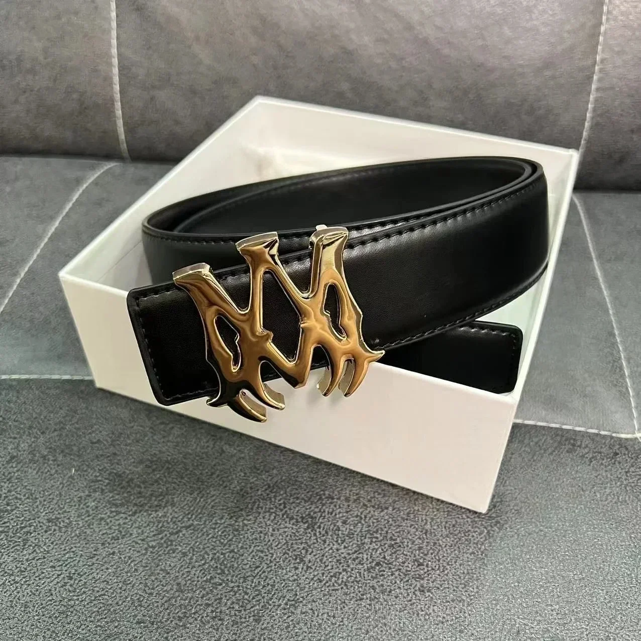 Luxury Designer Brand Amir 3.8cm Width Belt Fashion Men Women Versatile Business Casual Belt for Jeans