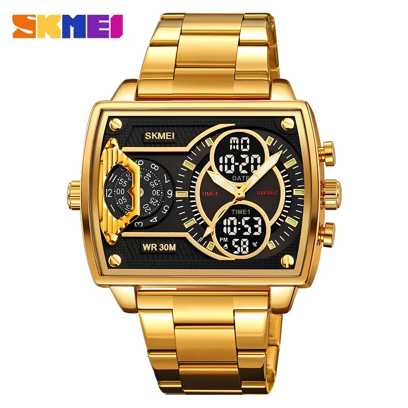 SKMEI 2229 3Bar Waterproof Chrono Dual Display Original Wristwatches Reloj Hombre Digital Sports Watch Business Men\'s Watches