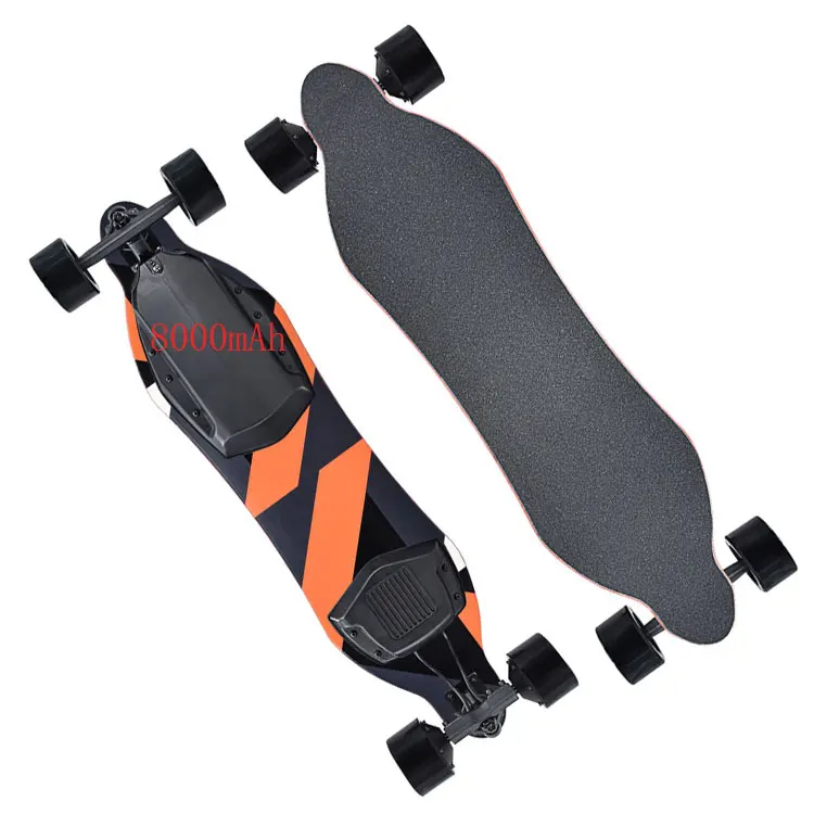 تسليم سريع قوة محرك مزدوج 40kmh سرعة تتطور لوح التزلج الكهربائي 1200 واط Longboard Skateboard الكهربائية