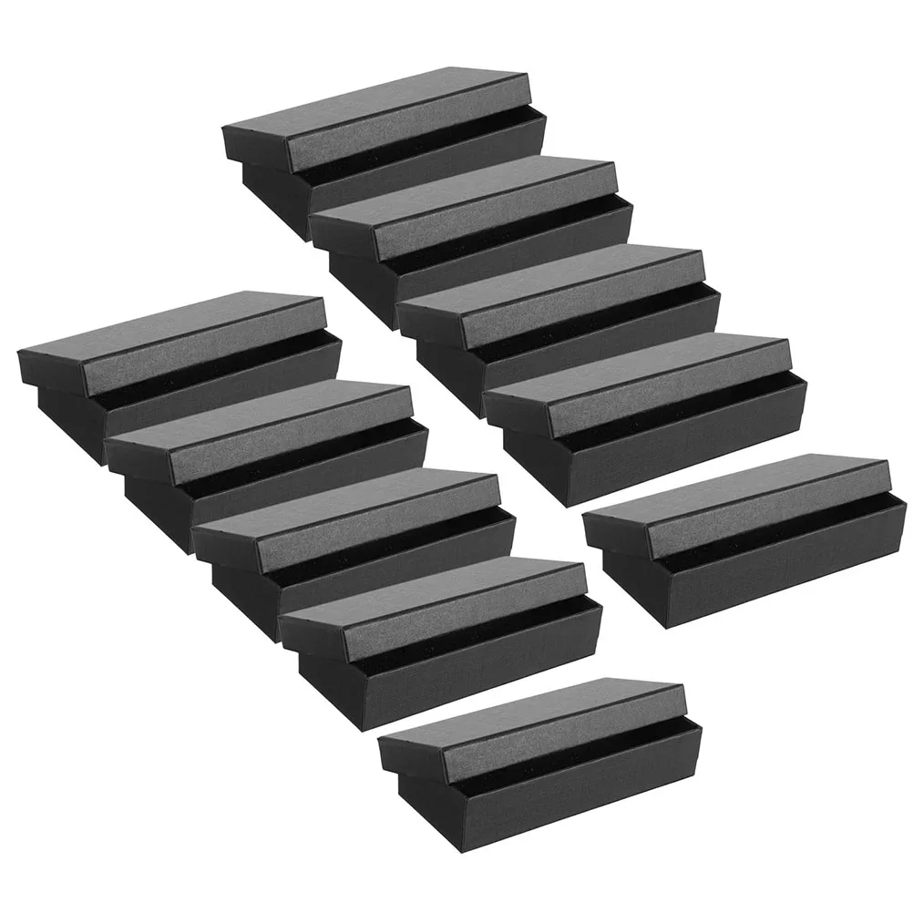 

10pcs Watch Box Sponge Portable Jewelry Organizer Travel Watch Case for Men Rectangle Gift Wrapping Storage