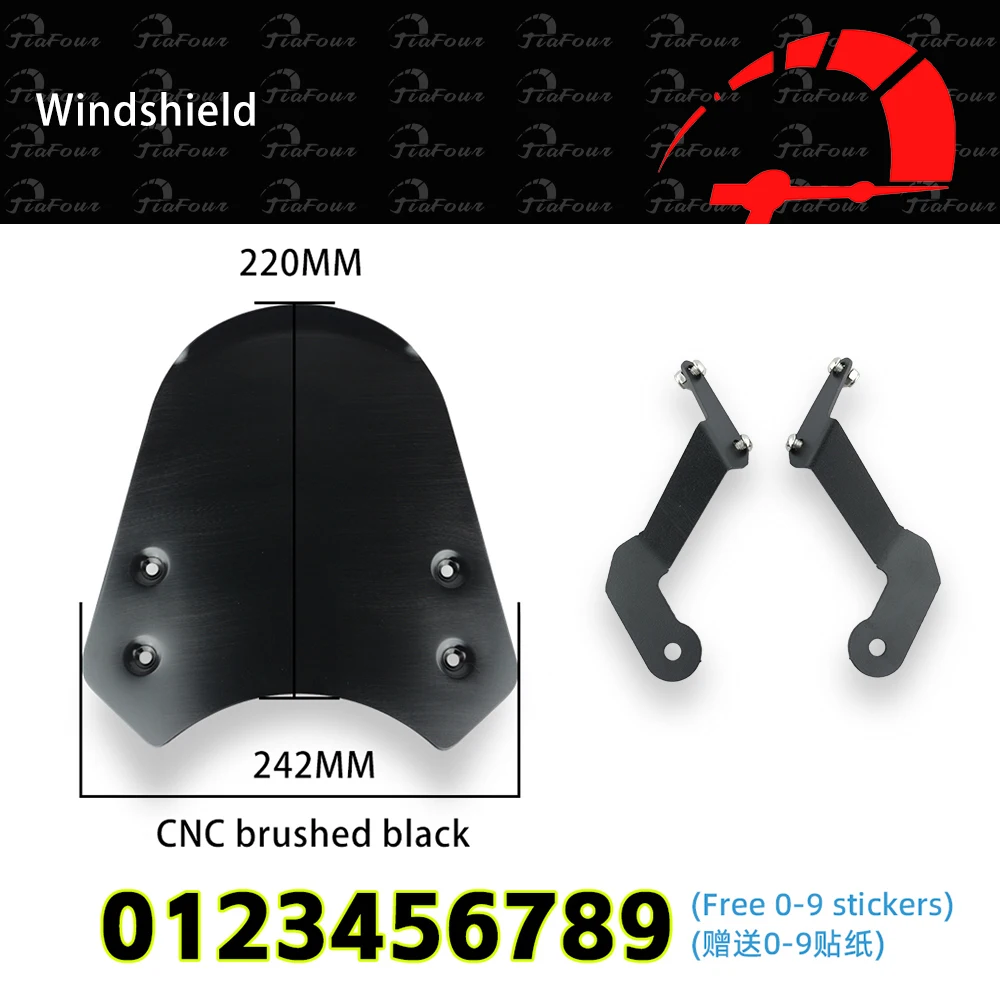 

Fit For Z900RS Z900 RS Z 900RS 2017-2025 Z650RS 2022-2025 Motorcycle Accessories Windshield Windscreen with bracket Deflectors