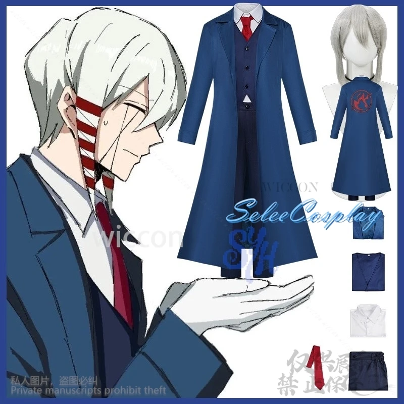 

Anime Mashle: Magic And Muscles Cosplay Kaldo Gehena Costume Long Blue Witch Uniform Coat Halloween Christmas Party Customized
