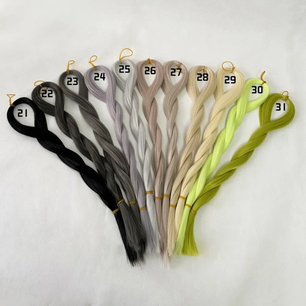 Heat-Resistant Fiber Hair Rooting Heat-resistant 80cm Hair Transplant Material Smooth Straight for BJD SD