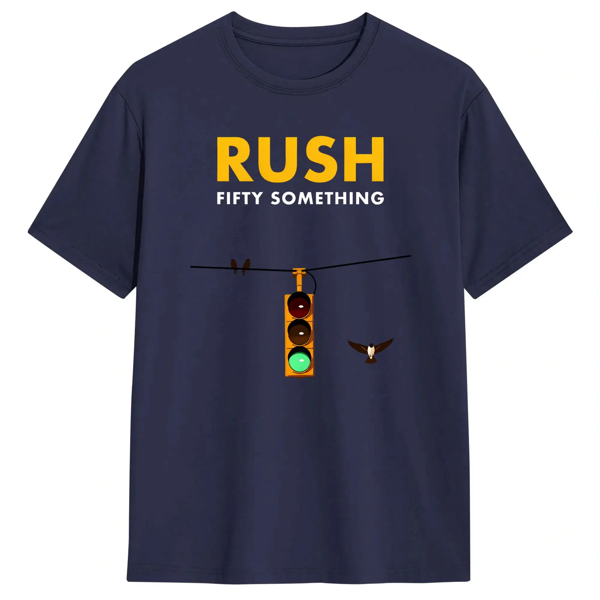R-RUSH Men T Shirt Fifty Something Tour 2026 Awesome Tees Short Sleeve Crew Neck T-Shirts Cotton Plus Size Tops