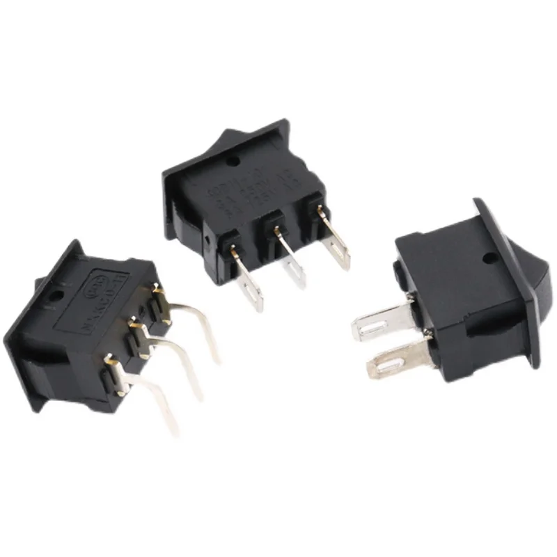 5個ボタンスイッチ10 × 15ミリメートル2CH 3CH 2ギア3ギャング2Pin 3A 250v KCD11に埋め込ま/offロッカースイッチ10ミリメートル * 15ミリメートル黒、赤、白