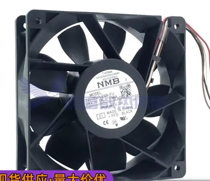 

NMB 12038VA-24N-FU DC 24V 0.96A 120x120x38mm 4-Wire Server Cooling Fan