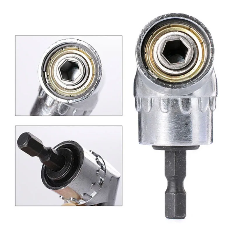 Adjustable 105 Degree Angle Screwdriver Socket Holder Adapter for Drill Bit Batch Head Holder Tool
