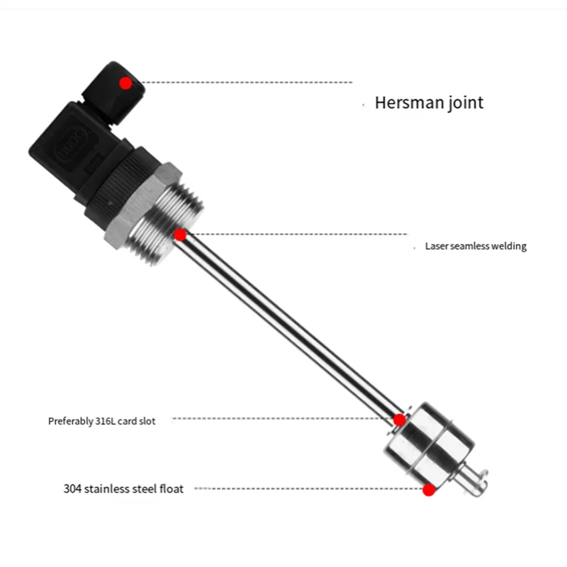 

【Popular】Hirschmann Float Level Switch Liquid Level Sensor Water Oil Level Controller Reed Switch Single Ball 150