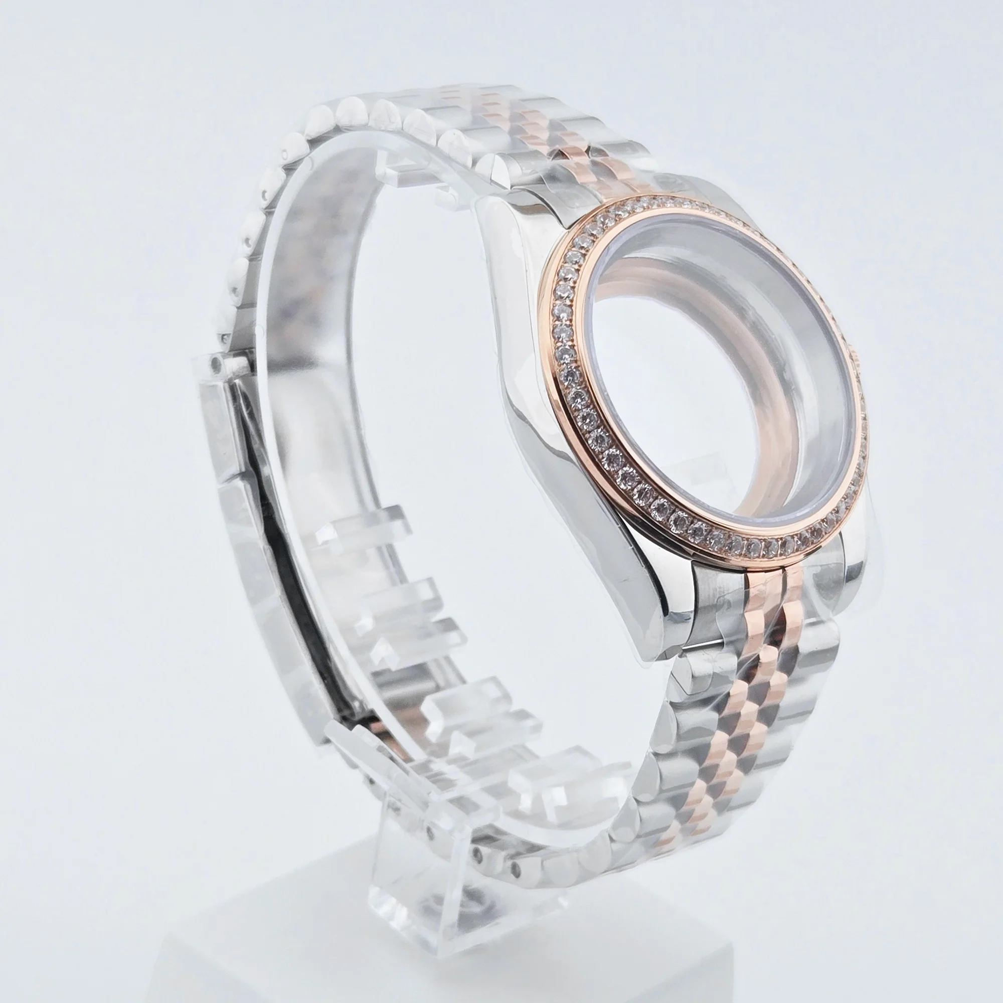NEITON Diamond NH35 Case Strap 36MM/39MM Polish Watchcase Sapphire Glass 10bar for Datejust NH36 Movement Watch Accessories Part image 4