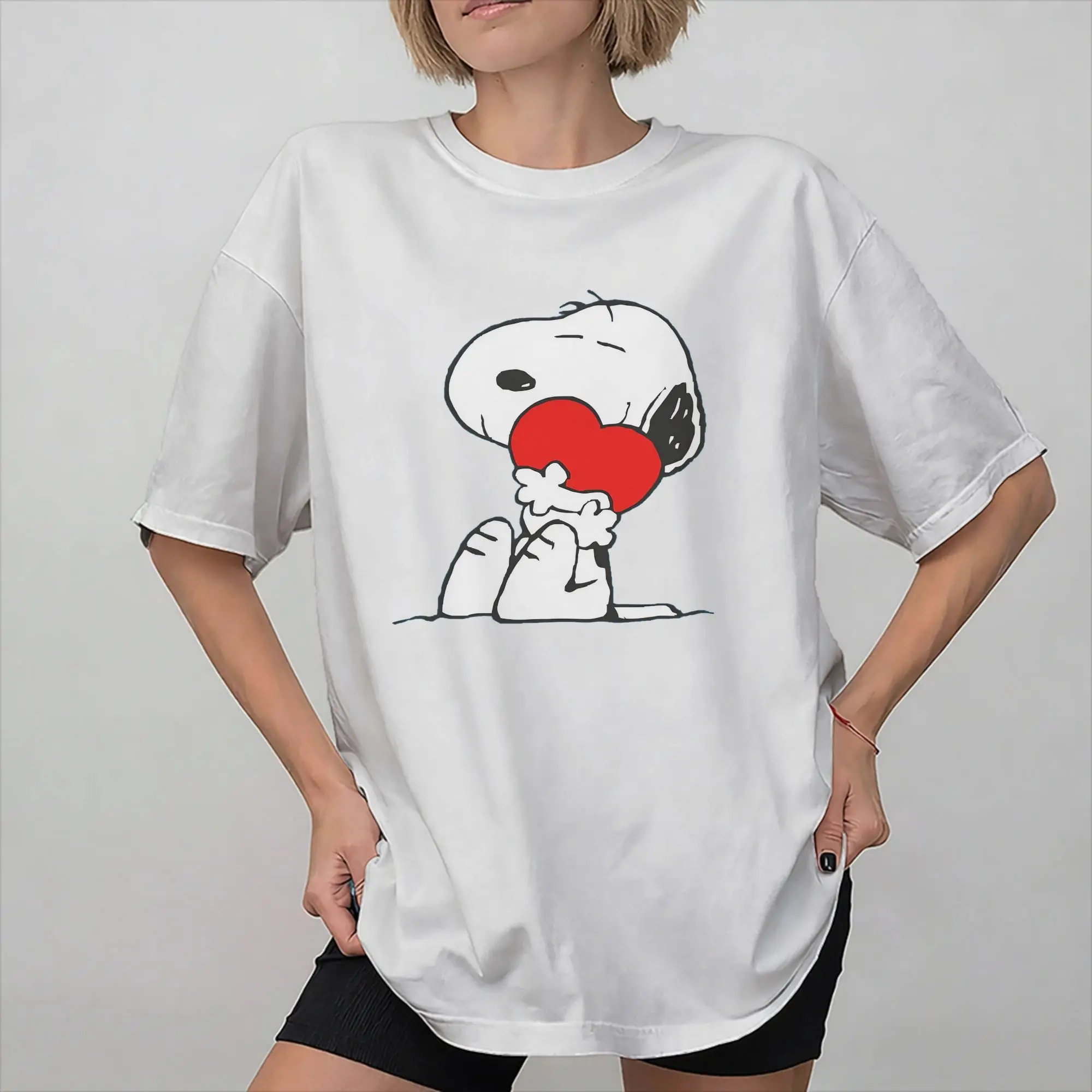 snoopys cartoon dog Tee Shirt for Men Women New Arrival T Shirts  Cotton Clothing