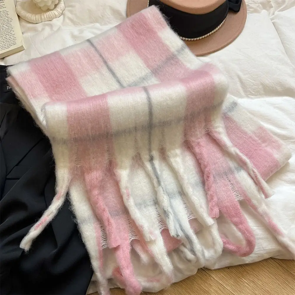 مزاجه متقلب الصوف شرابة وشاح الكورية نمط رشاقته الشتاء أوشحة كشميرية Coldproof الدافئة المرأة شال الخريف