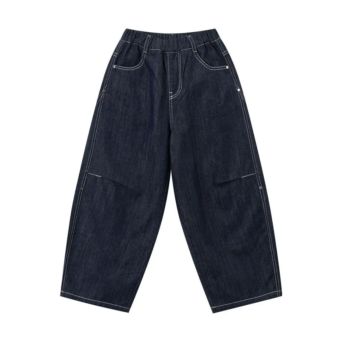 Boys Jeans Wide Leg Pants Autumn 2026 Casual Denim Trousers Kids Long Pants Children Clothing