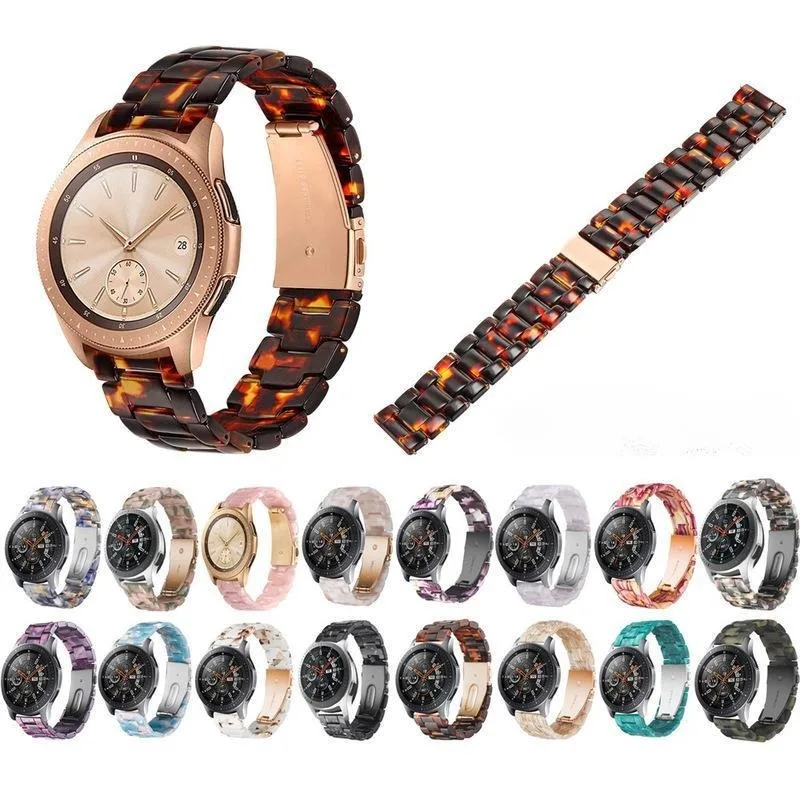 

Strap for samsung galaxy watch 3 46mm active 2 40 44mm 20mm 22mm Resin Watch strap Gear S3 band replacement for huawei gt2 watch