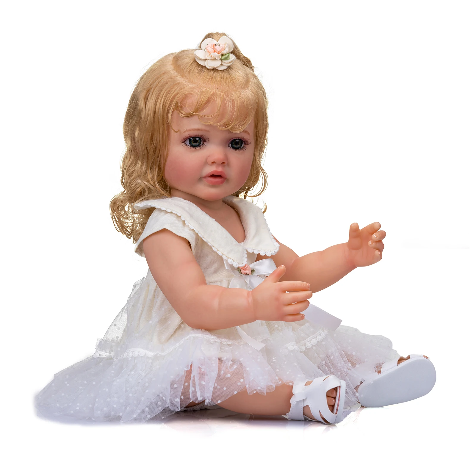 55CM full body soft silicone Reborn Toddler Girl Doll Betty 3D Painted Skin with Genesis Paint Christmas Gift for Grils