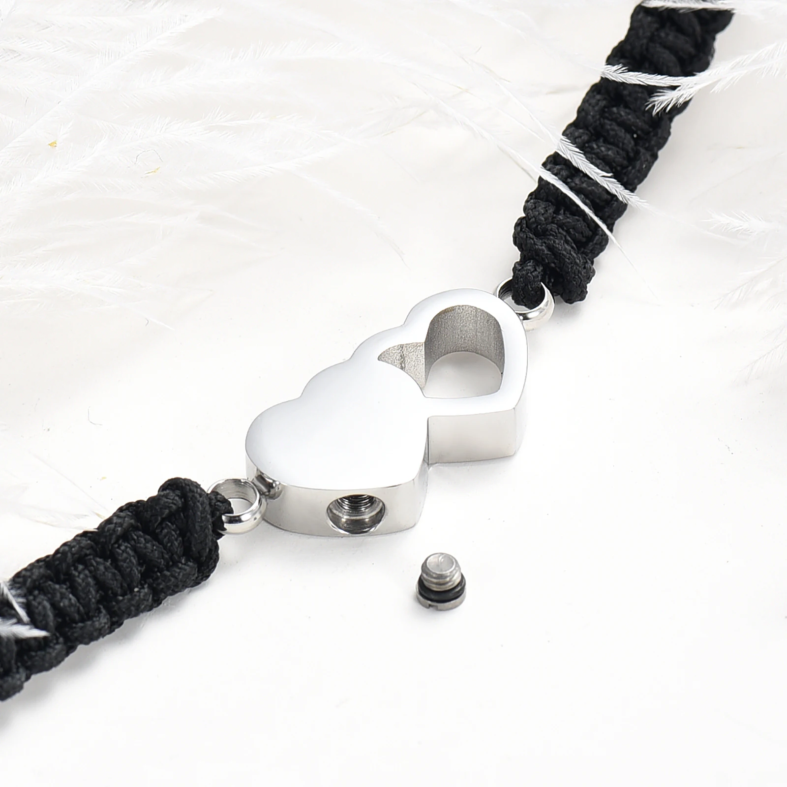 Full Heart&Hollow Heart Urn for Ashes Bracelets Women Bracelet Memorial Keepsake Stainless Steel Urns Bangle Cremation Jewelry