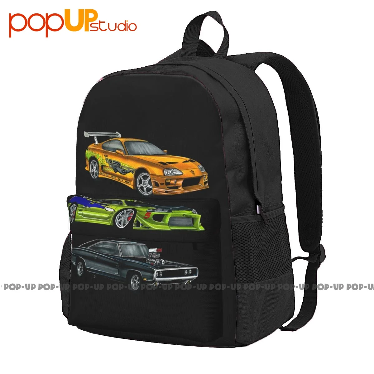 Cars From Fast And Furious Large Capacity Backpack Fashion Training Sports Bag Riding Backpack