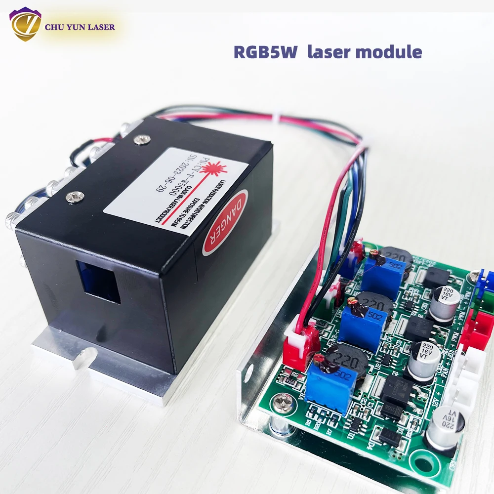 RGB5w Color laser module with power supply   TTL & ANALOGUE optional