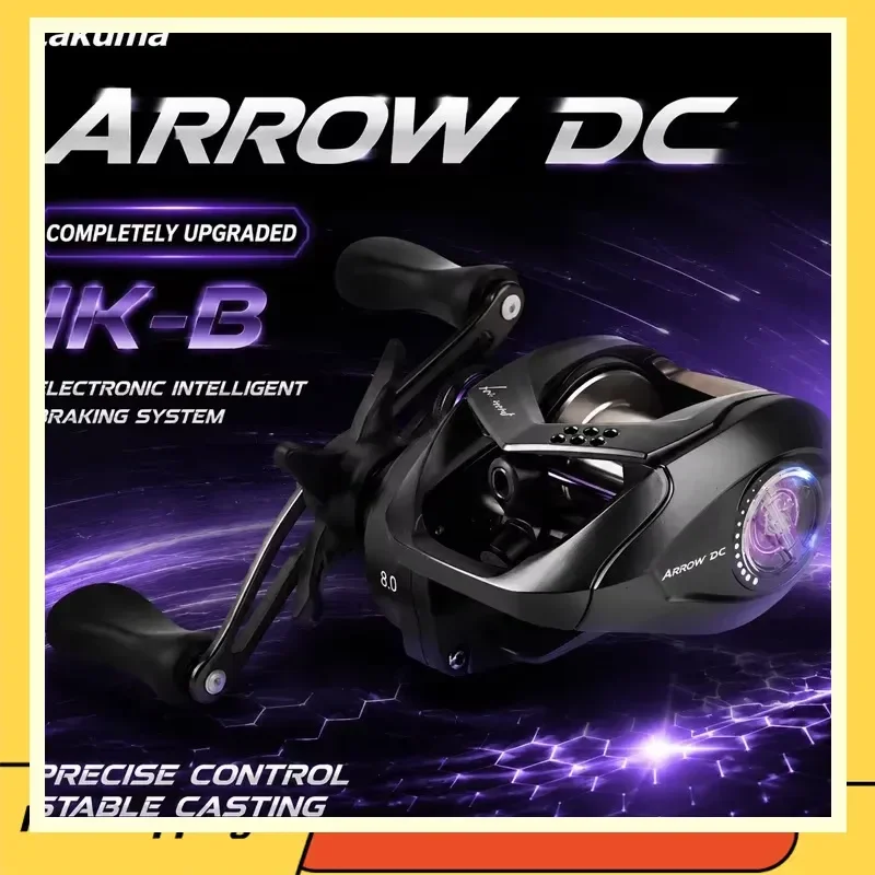 Takuma Baitcasting Reel Arrow Dc Model Lightweight Metal Body Long Casting Electronic Brake System Outdoor Fishing For Anglers